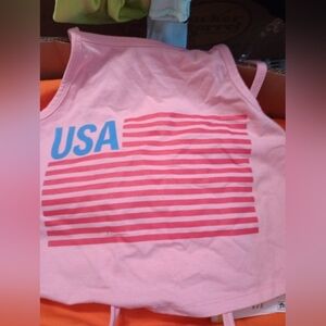 Multiple Sizes Peach tank USA flag NWT (Can270)